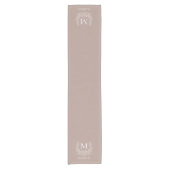 Rustieke Initiaal Monogram Aangepaste Familienaam Korte Tafelloper (Voorkant)