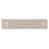 Rustieke Initiaal Monogram Aangepaste Familienaam Korte Tafelloper (Horizontaal)