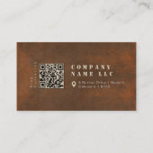 Rustieke Iron Bold Stencil Metalen Typografie Visitekaartje (Achterkant)