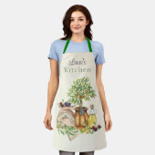 Rustieke Italiaans gepersonaliseerde Waterverf Schort (Gedragen)