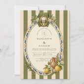 Rustieke Italiaanse Bruiloft Kaart (Voorkant)