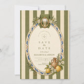 Rustieke Italiaanse Bruiloft Save The Date (Voorkant)