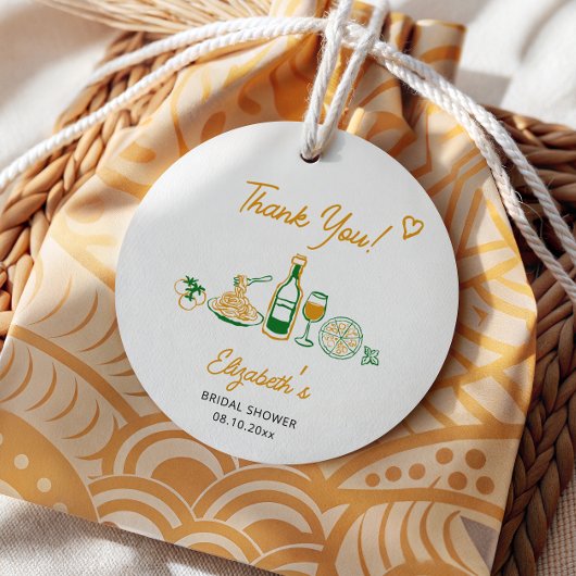 Rustieke Italiaanse Bruiloft Thank You Bedankjes Labels
