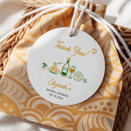 Rustieke Italiaanse Bruiloftsshower Bedankje Bedankjes Labels