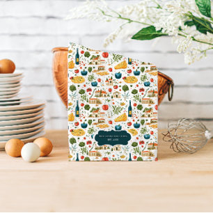 Rustieke Italiaanse keuken Monogram Theedoek