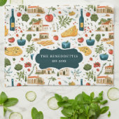 Rustieke Italiaanse keuken Monogram Theedoek (Gevouwen)