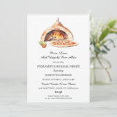Rustieke Italiaanse Pizza Feest Oefen Diner Kaart (Staand voorkant)