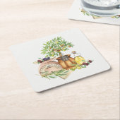 Rustieke Italiaanse Waterverf Kartonnen Onderzetters (Schuin)