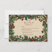 Rustieke Ivy Romantische Bruiloft RSVP Kaartje (Voorkant)