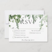 Rustieke Ivy & Sage groen bruiloft diner RSVP Kaartje (Voorkant)