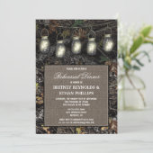 Rustieke jacht Camo repetitie diner uitnodigingen (Staand voorkant)