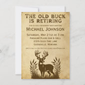 Rustieke jacht De oude bok gaat met pensioen Kaart (Voorkant)