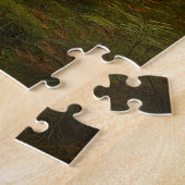 Rustieke Jachthut Bos Onderschrift Naam Legpuzzel (Zijkant)