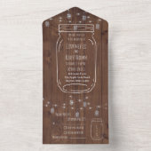 Rustieke Jar Alles in een bruiloft uitnodiging (Binnen)