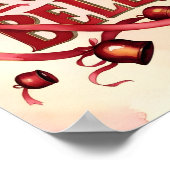  rustieke Jingle Bells Wall Art Print Poster (Hoek)