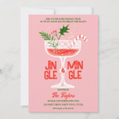 Rustieke Jingle en Mingle Kerstmis Cocktail Party Kaart (Voorkant)