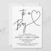 Rustieke Jongen Baby Douche Uitnodigingen (Voorkant)