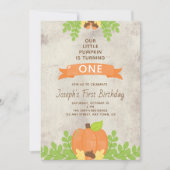 Rustieke jongens Onze kleine pompoen eikels 1e ver Kaart (Voorkant)