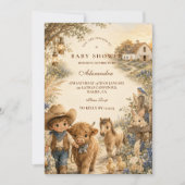 Rustieke Jongens Westerse Boho Baby Shower Kaart (Voorkant)