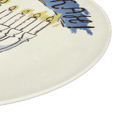 Rustieke Joodse Vakantie Geschilderd Hanukkah Meno Snijplank (Hoek)