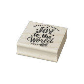 Rustieke 'Joy to the World' Kerst Lettering Rubberstempel (Stempel)