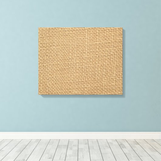 Rustieke jute achtergrond afgedrukt canvas afdruk (Insitu (Houten vloer))