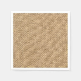 Rustieke jute achtergrond afgedrukt servetten