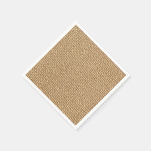 Rustieke jute achtergrond afgedrukt servetten (Hoek)