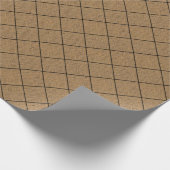 Rustieke jute bekleed check patroon wrapping papie cadeaupapier (Hoek)