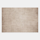 Rustieke jute burgundy stippen strepen effen inpakpapier vel (Voorkant)
