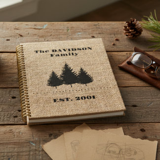 Rustieke jute cabine bossen planner