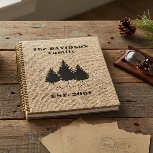 Rustieke jute cabine bossen planner