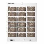 Rustieke jute glinsterende sterren kerstboom etiket (Full Sheet)