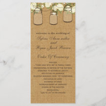 rustieke jute ivoor rozen mason jars programma's