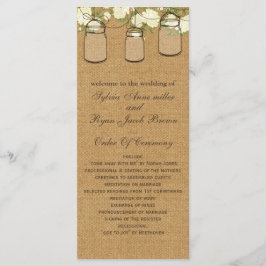 rustieke jute ivoor rozen mason jars programma's