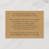 rustieke jute ivoor rozen metselaarskruiken die he informatiekaartje (Achterkant)