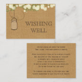 rustieke jute ivoor rozen metselaarskruiken die he informatiekaartje (Voorkant / Achterkant)