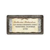 Rustieke jute kant en touw lint adresetiketten etiket (Voorkant)