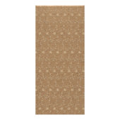 Rustieke jute kant hout zonnebloem bruiloft menu (Achterkant)