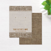 rustieke jute kant oorbel Kaarten Visitekaartje (Bureau)