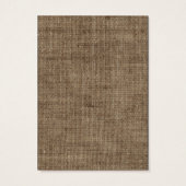 rustieke jute kant oorbel Kaarten Visitekaartje (Achterkant)