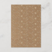 Rustieke jute kant zonnebloem bruiloft receptie informatiekaartje (Achterkant)