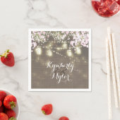 Rustieke jute lichten metson jars bruiloft servet (Insitu)