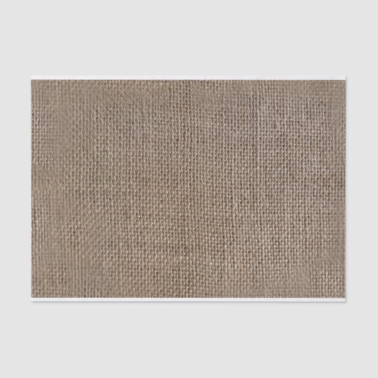 Rustieke jute-look bruin gedrukte achtergrond tissuepapier (Voorkant)