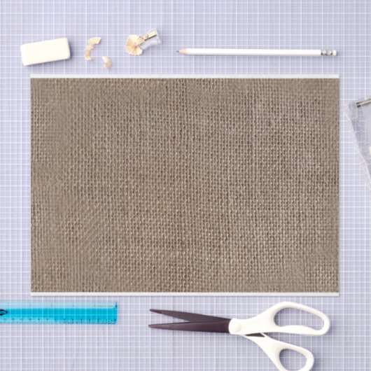 Rustieke jute-look bruin gedrukte achtergrond tissuepapier (Craft)