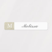 Rustieke jute monogram waterdichte labels (Design 1)