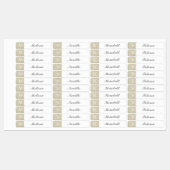 Rustieke jute monogram waterdichte labels (Vel)