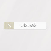 Rustieke jute monogram waterdichte labels (Design 2)