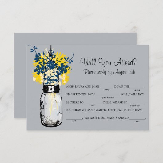 Rustieke juten pot met wilde bloemen LIB RSVP (Voorkant / Achterkant)