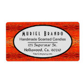 Rustieke Kaars Bedrijf Leveringen Verzending Etiket (Voorkant)